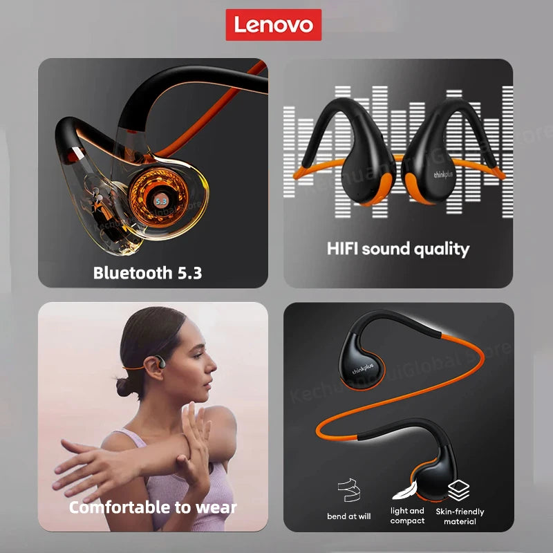 Original Lenovo X7 Air Conduction Headphones – Bluetooth 5.3 Wireless Earphones