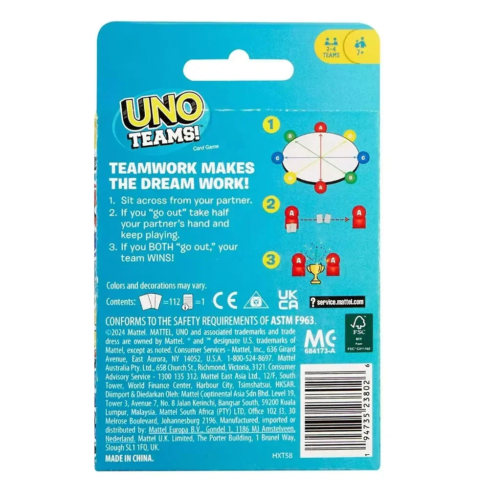 UNO TEAMS! Card Game – Fast-Paced Team Play for Ultimate Party Fun