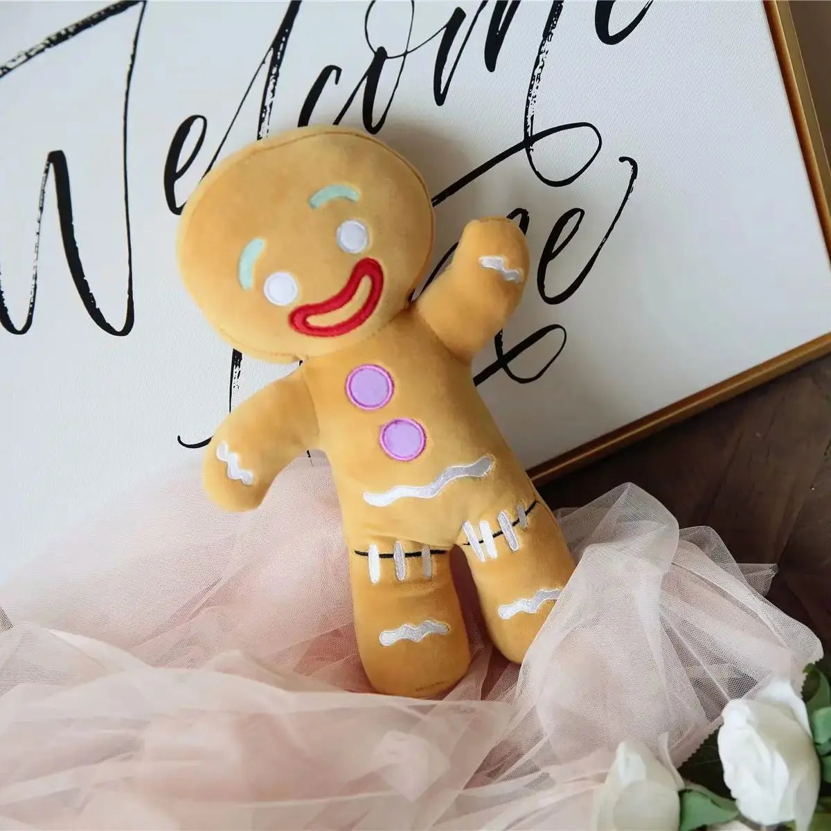 Gingerbread Biscuit Plush Toy – Soft Cookie Doll for Room Decor & Gifting