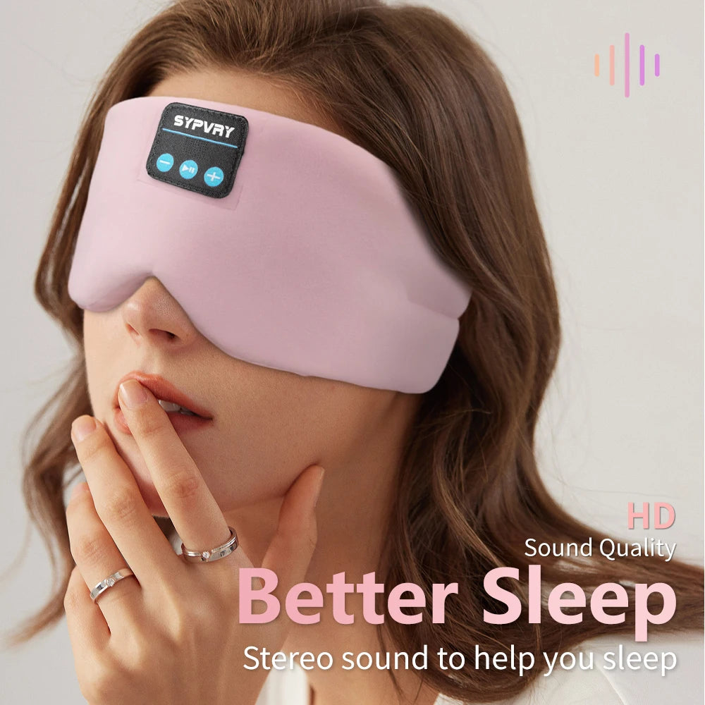 Wireless Bluetooth Eye Mask with Built-In Headphones – Music Sleep Mask for Men & Women