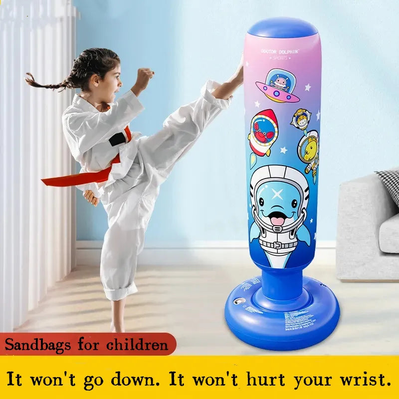 120cm Inflatable Punching Bag – Stress Relief Boxing Toy for Kids & Adults