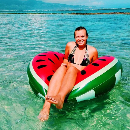 Watermelon Slice Inflatable Pool Ring – Juicy Summer Float for All Ages