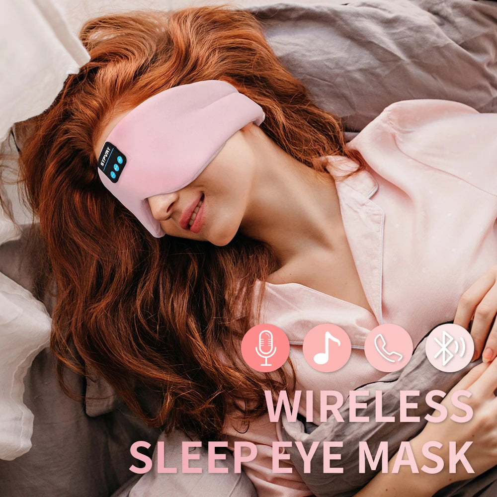 Wireless Bluetooth Eye Mask with Built-In Headphones – Music Sleep Mask for Men & Women