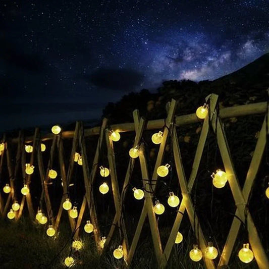 Solar Globe Fairy Lights – 60 LEDs, 8 Modes, Weatherproof Magic