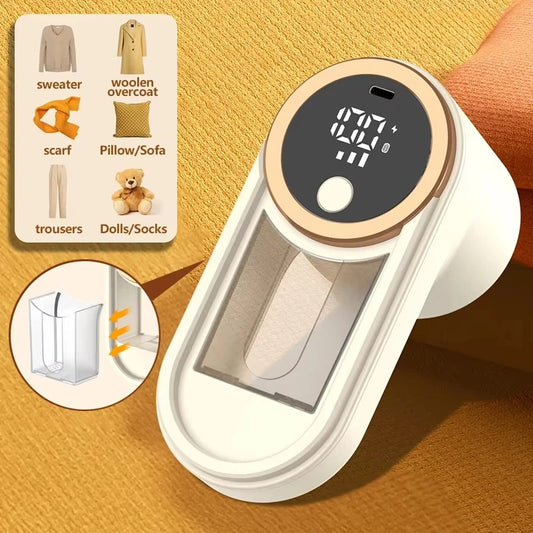 Portable Electric Lint Remover – LED Display Fuzz Shaver