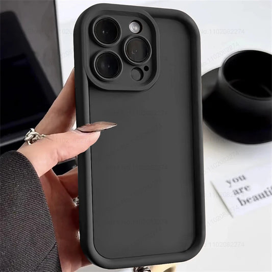 Luxury Thicken Shockproof Silicone Case for iPhone 11–15 Pro Max