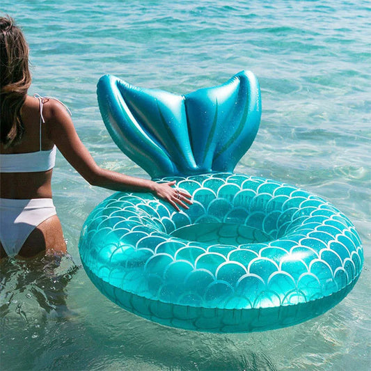 Rooxin Inflatable Mermaid Tail Swimming Ring