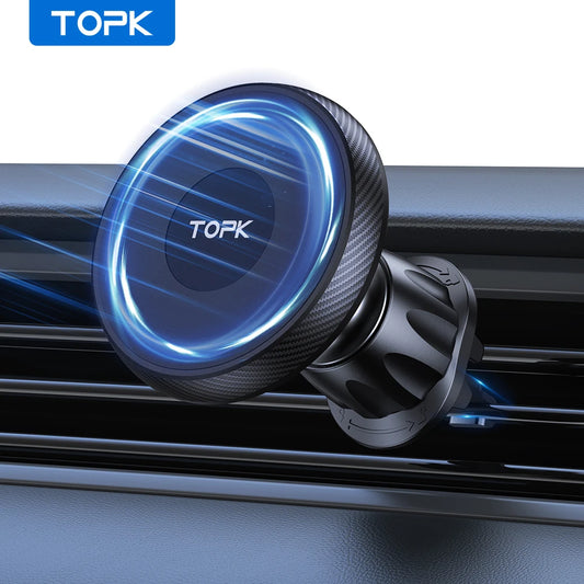 TOPK Magsafe Car Phone Holder – Powerful Magnetic Mount for Air Vents