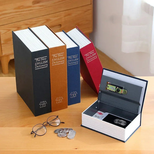 Mini Book Safe – Secret Dictionary-Style Lockbox with Key