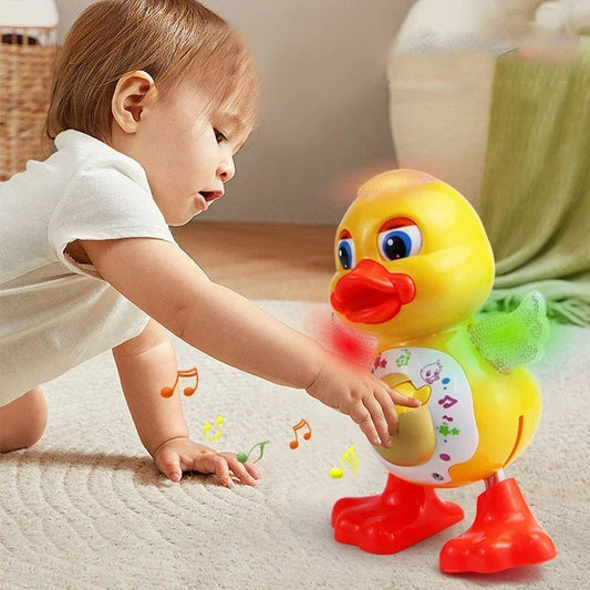 Electric Dancing Duck Toy – Musical Light-Up Cartoon Fun for Toddlers
