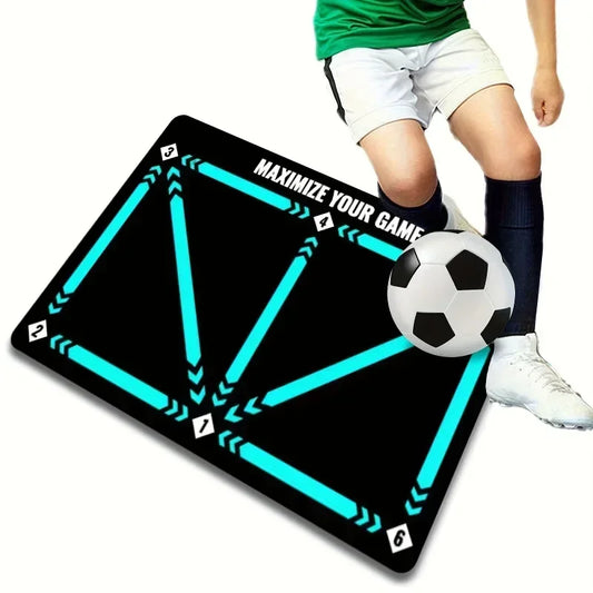 Interactive Football Training Mat – Foldable Reaction Speed Soccer Pad